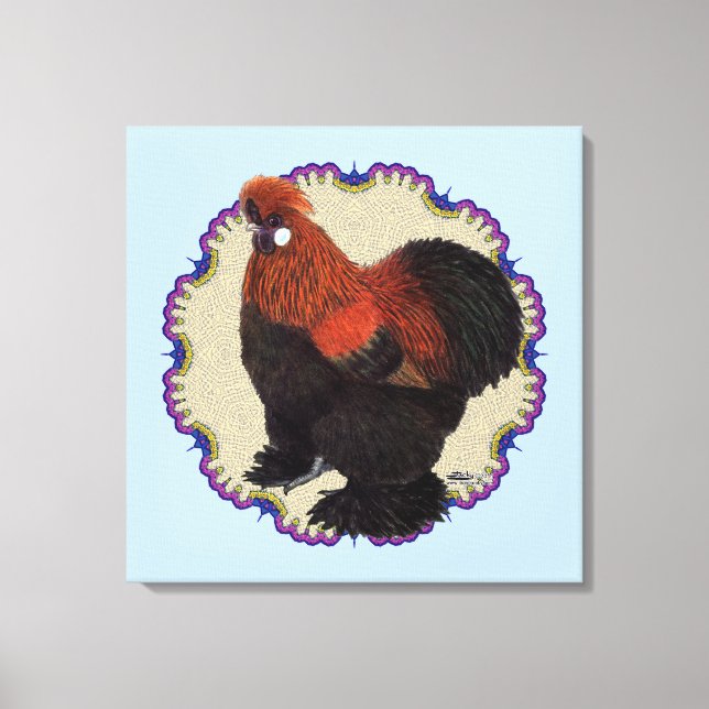 Silkie Circle Canvas Print (Front)