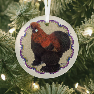 Silkie Circle Glass Tree Decoration
