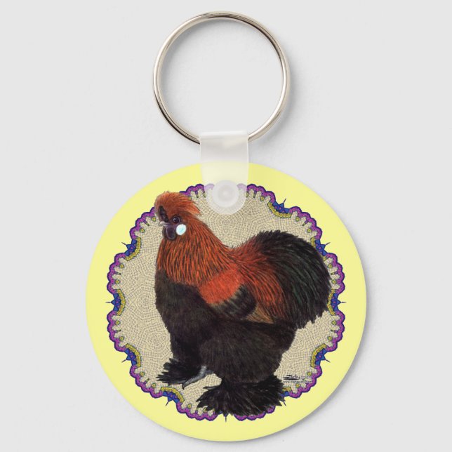 Silkie Circle Key Ring (Front)