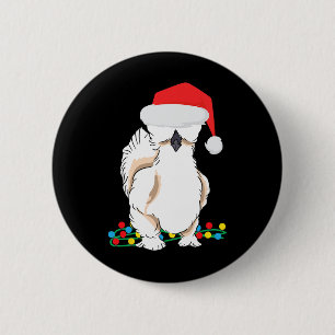 Silkie Silky Chicken Funny Christmas Graphic 6 Cm Round Badge