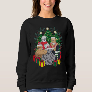 Silkie Silky Chickens Christmas Xmas Cute Graphic Sweatshirt