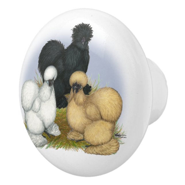Silkie Trio Ceramic Knob (Right)