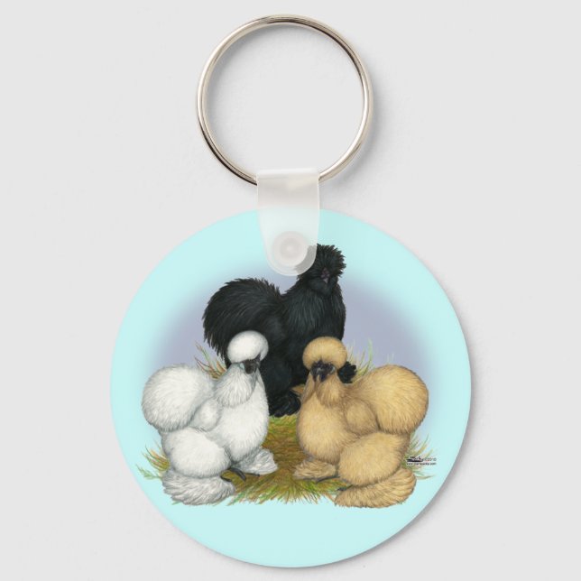 Silkie Trio Key Ring (Front)