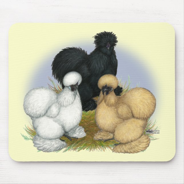 Silkie Trio Mouse Pad (Front)