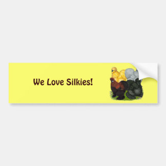 Silkies: Assorted Roosters Bumper Sticker