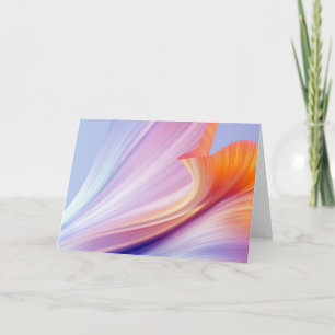 Silky Furl of Floral Bliss Lavender Blank Card