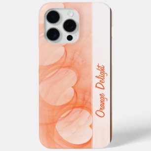 Silky Orange Heart Abstract Line iPhone 15 Pro Max Case