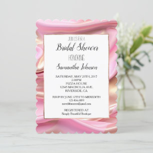 Silky Pink Gold Bridal Shower Invitation