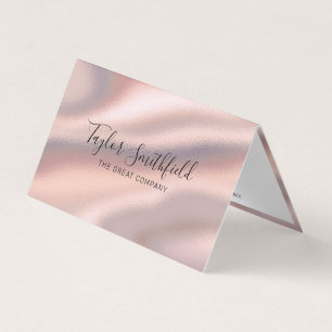 Silky Rose Gold Trendy Elegant Modern Business Card