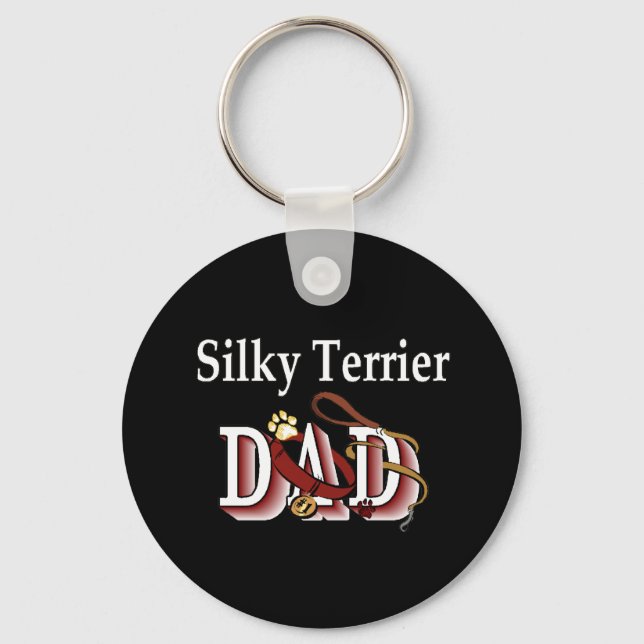 silky terrier dad Keychain (Front)
