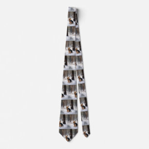 Silky Terrier Let It Snow Christmas Tie