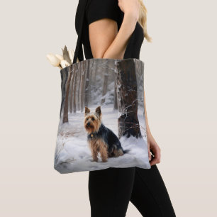 Silky Terrier Let It Snow Christmas  Tote Bag