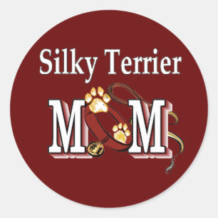 Silky Terrier MOM Gifts Classic Round Sticker