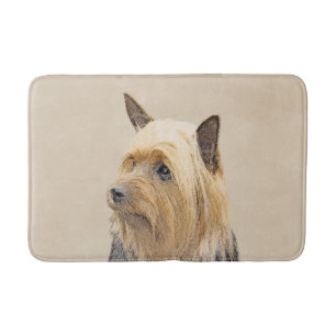 Silky Terrier Painting - Cute Original Dog Art Bath Mat