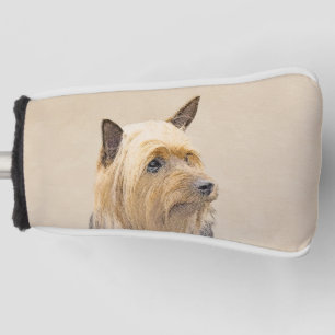 Silky Terrier Painting - Cute Original Dog Art Golf Head Cover