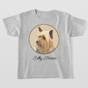Silky Terrier Painting - Cute Original Dog Art T-Shirt