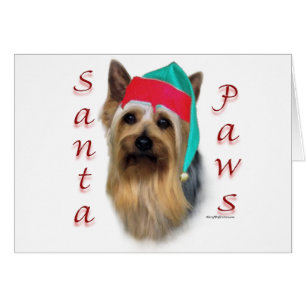 Silky Terrier Santa Paws