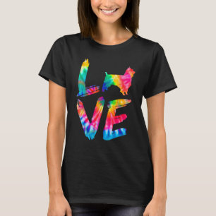 Silky Terrier Tie Dye Love Dog Mom Dad T-Shirt