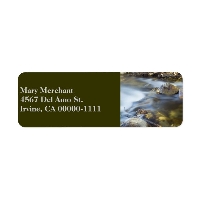 Silky Water 4 Dark Green Address Label (Front)