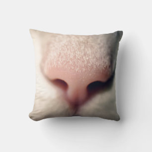 Silky White Kitty Pillow