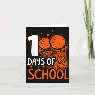Silly 100th Days Balls 100 Day School Basketball Card