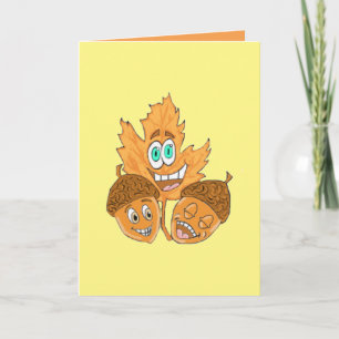 Silly Acorns Personalised Thanksgiving Card