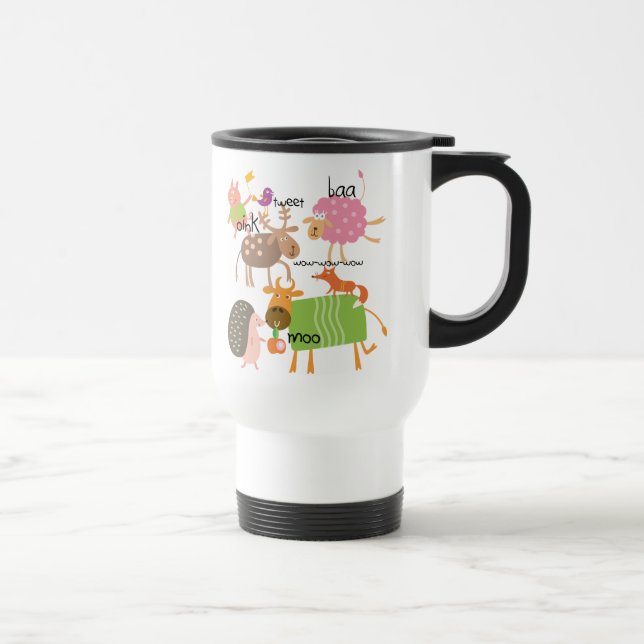 Silly Animals Travel Mug (Right)
