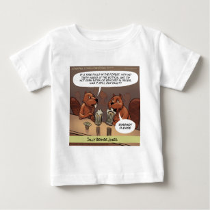 Silly Beaver Jokes Funny Cartoon Baby T-Shirt