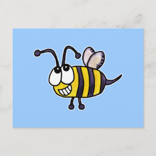 Silly Bee-God Loves Me Just Because Postcard