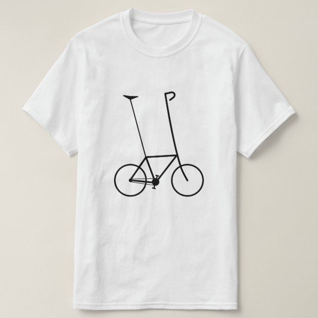 Silly Bicycle Silhouette: High Seat & Handlebars T-Shirt (Design Front)