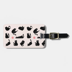 Silly Black Cats Luggage Tag