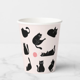 Silly Black Cats Paper Cups
