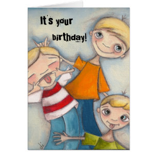 Silly Boys - Birthday Card