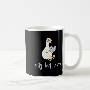 Silly But Saved, Goose Reading Holy Bible, Cute Ch Coffee Mug