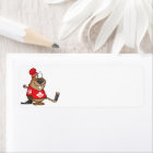 silly canadian hockey beaver cartoon