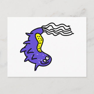 Silly Cartoon Germ Postcard