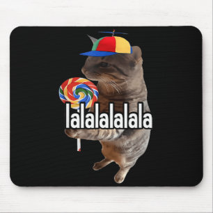 Silly Cat With Lollip Meme  Mouse Pad