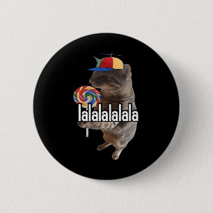 Silly Cat With Lollipop Meme  6 Cm Round Badge
