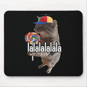 Silly Cat With Lollipop Meme Mouse Pad