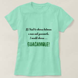 Silly Choice Between a Man and Guacamole Shirt