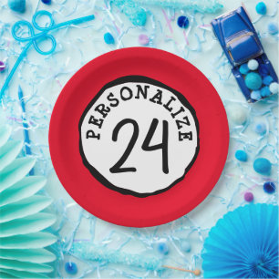 Silly Circle Custom Text Classic Round Sticker Paper Plate