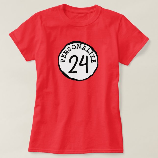 Silly Circle Custom Text T-Shirt (Design Front)