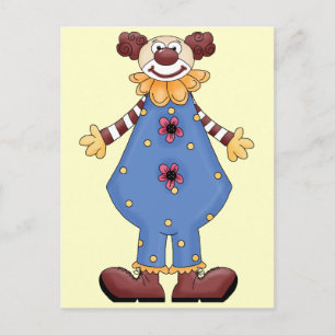 Silly Circus Clown Postcard