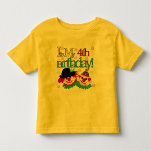 Silly Clowns 4th Birthday Tshirts and Gifts