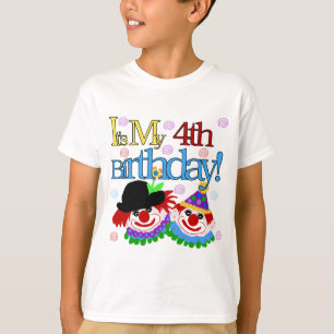 Silly Clowns 4th Birthday Tshirts and Gifts