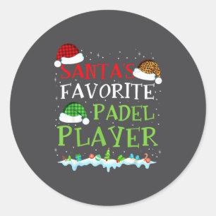 Silly Coach Favorite s Player Padel Santa Padel Fu Classic Round Sticker