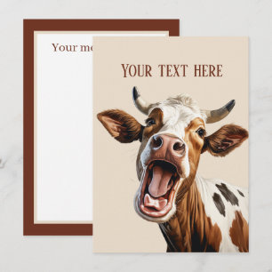 silly cow add message any purpose card