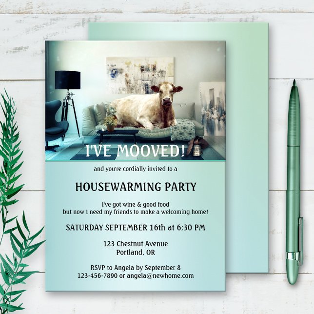 Silly Cow Home Sweet Home Housewarming Invitation (Creator Uploaded)