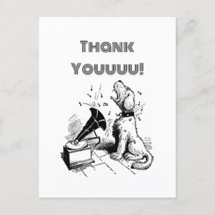 Silly Dog Thank You Card, Custom from Dog Postcard