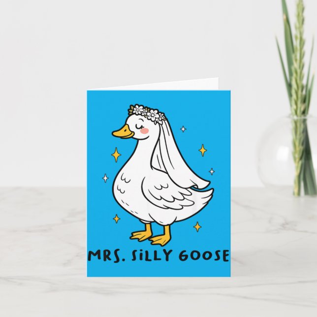 Silly Duck Bride To Be Wedding Goose Gettin Loose Card (Front)